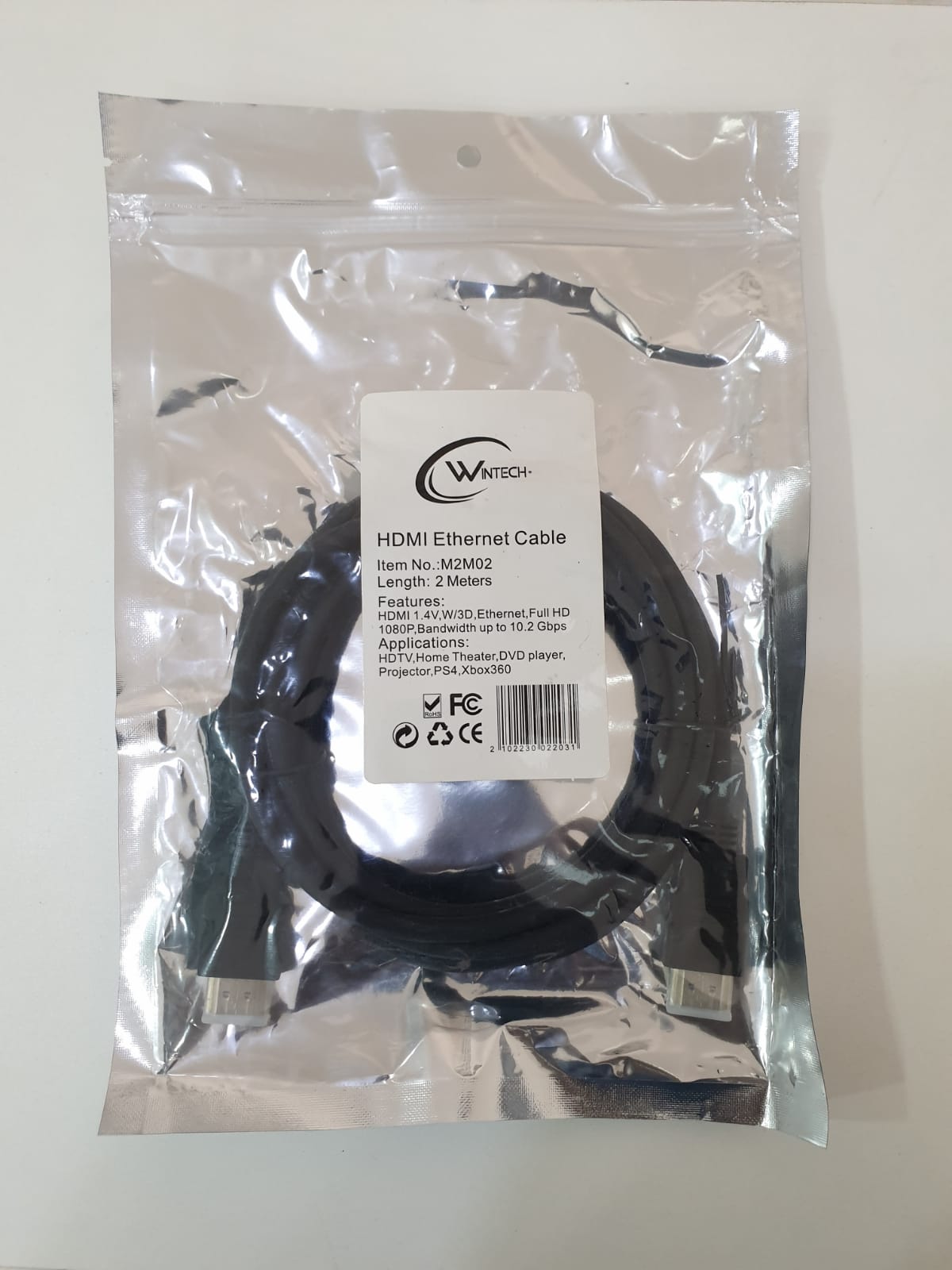 Cabo Wintech HDMI 2M Preto