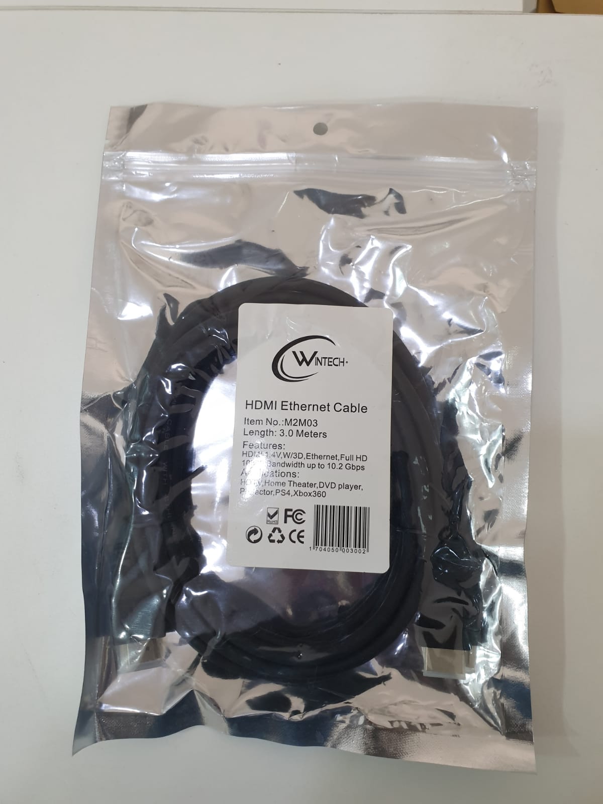 Cabo Wintech HDMI 3M Preto