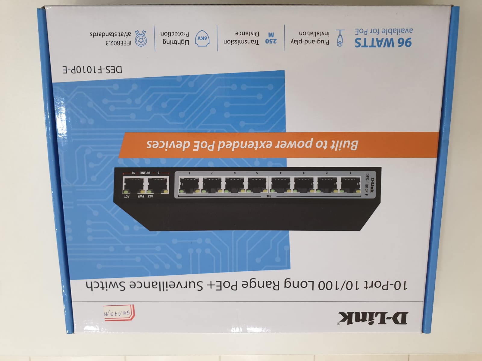 Switch D-Link DES-F1010P-E 10 Portas