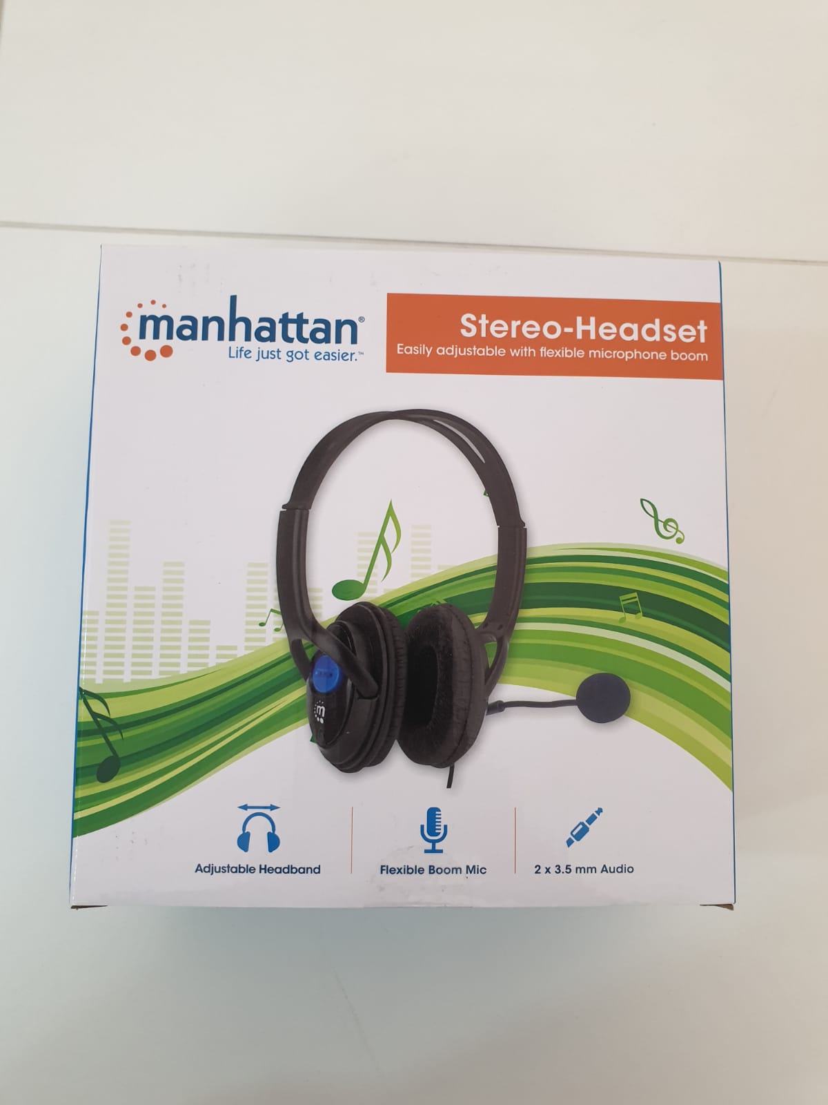 Headphone Manhattan c/mic 2x3.5mm Preto