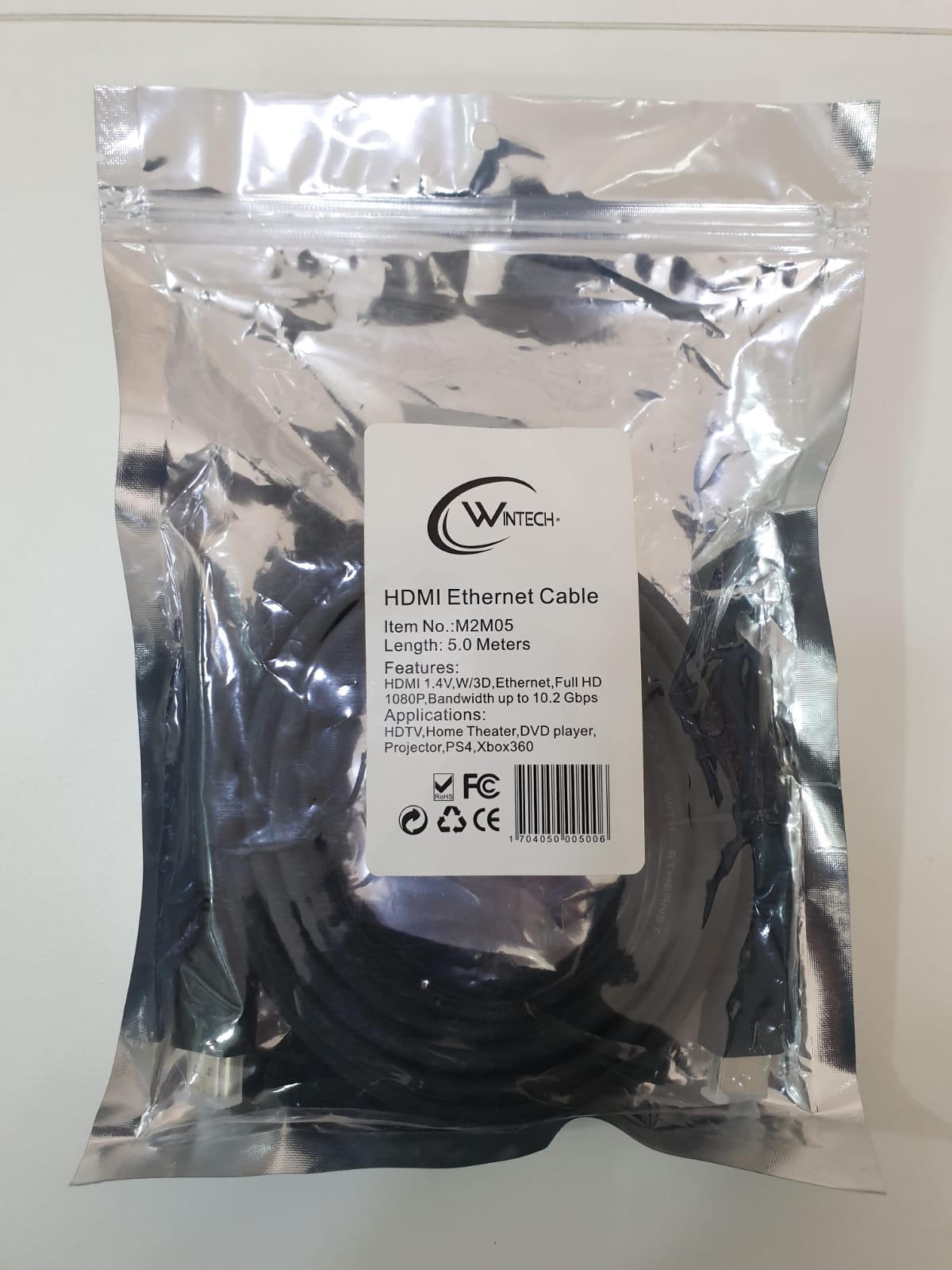 Cabo Wintech HDMI 5M Preto